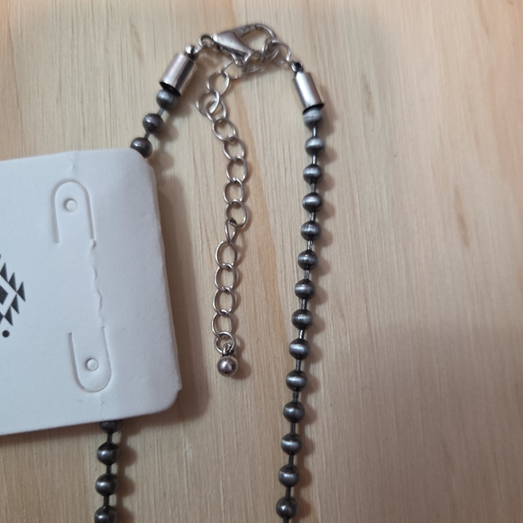 Turquoise Teardrop Pendant Necklace Southwestern Western Boho Jewelry NWT - Picture 2 of 3